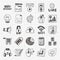 Doodle internet web icon set