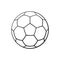 Doodle of leather soccer ball