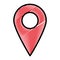 Doodle location symbol map geography direction