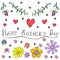 Doodle mother day vector art