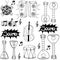 Doodle music collection vector art