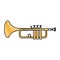 Doodle music trumpet instrument artistic melody