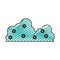 Doodle nature fluffy beauty cloud icon