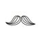 Doodle outline mustache icon.