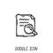 Doodle paper document icon. Pictograph of note. Single pictogram.