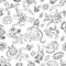 Doodle pattern sea