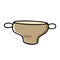 Doodle pot simple image. Beige color saucepan