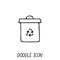 Doodle recycle bin icon. Trash can.