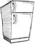 Doodle Refrigerator Vector