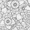 Doodle seamless background in vector with doodles, flowers and paisley.