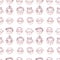 Doodle seamless pattern with peoples faces. Perfect for T-shirt, textile and print. Hand drawn illustration