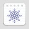 Doodle ship wheel icon