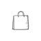 Doodle Shopping bag icon handdrawn cartoon style