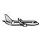 Doodle side travel airplane international transport