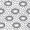 Doodle simple clouds rain seamless pattern