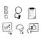 Doodle Simple Set of Inspection Related Vector Line Icons illustration hand drawing style