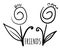 Doodle simply symbol flowers - friends