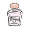 doodle sketch perfume bottle, illustration of aroma bottle, icon.