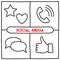 Doodle social media icons