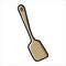 Doodle spatula for cooking food. Hand drawn scoop