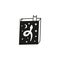 Doodle spelling witchy book icon.