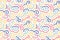 Doodle squiggle print. Fun colorful line seamless pattern. Creative minimalist background for kid or trendy design for