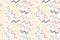 Doodle squiggle print. Fun colorful line seamless pattern. Creative minimalist background for kid or trendy design for