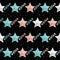 Doodle star seamless background. Abstract childish star pattern