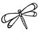 Doodle style cute dragonfly