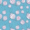 Doodle style fun lacy snail, seamless animal and patterm For fabric textile, print design