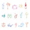 Doodle Summer vector icons