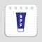 Doodle sunscreen lotion bottle icon