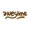 Doodle text about awesome