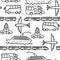 Doodle transport seamless pattern