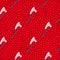 Doodle viking ax seamless pattern in horror style. Red blood background with dots. War battle backdrop