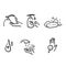 Doodle Washing Hands Related icon. Contains such Icons as Washing Instruction, Antiseptic, Soap hand drawn isolated style