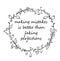 Doodle wreath with inspirational quote