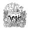 Doodle of Yogyakarta City of Indonesia