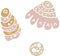 Doodles cute patterned seashells. Hand drawn vector illustration.