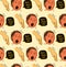 Doodles dont touch hand face hygiene seamless pattern