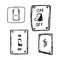 Doodles single wall light switch
