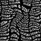 DOOM and GLOOM words warped, distorted, repeated, and arranged into seamless pattern background