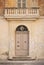 Door architecture detail in mdina old town of rabat malta