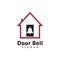 Door bell logo , handbell logo vector