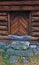 Door in Belltower of Lomen stave church at Sildrefjord in Norway