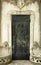 Door in cemetery tomb