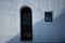 Door of chapel of Saint Alexander on skiathos island in Greece