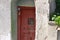 Door of deteriorated old house