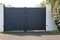 door double leaf modern design grey portal aluminum home high dark gate of suburbs house city