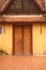 Door of entrance to church at Si Saket Temple in Vientiane ,Laos.